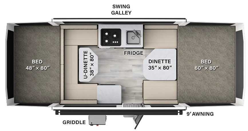 2023 FOREST RIVER ROCKWOOD 1980, , floor-plans-day image number 0